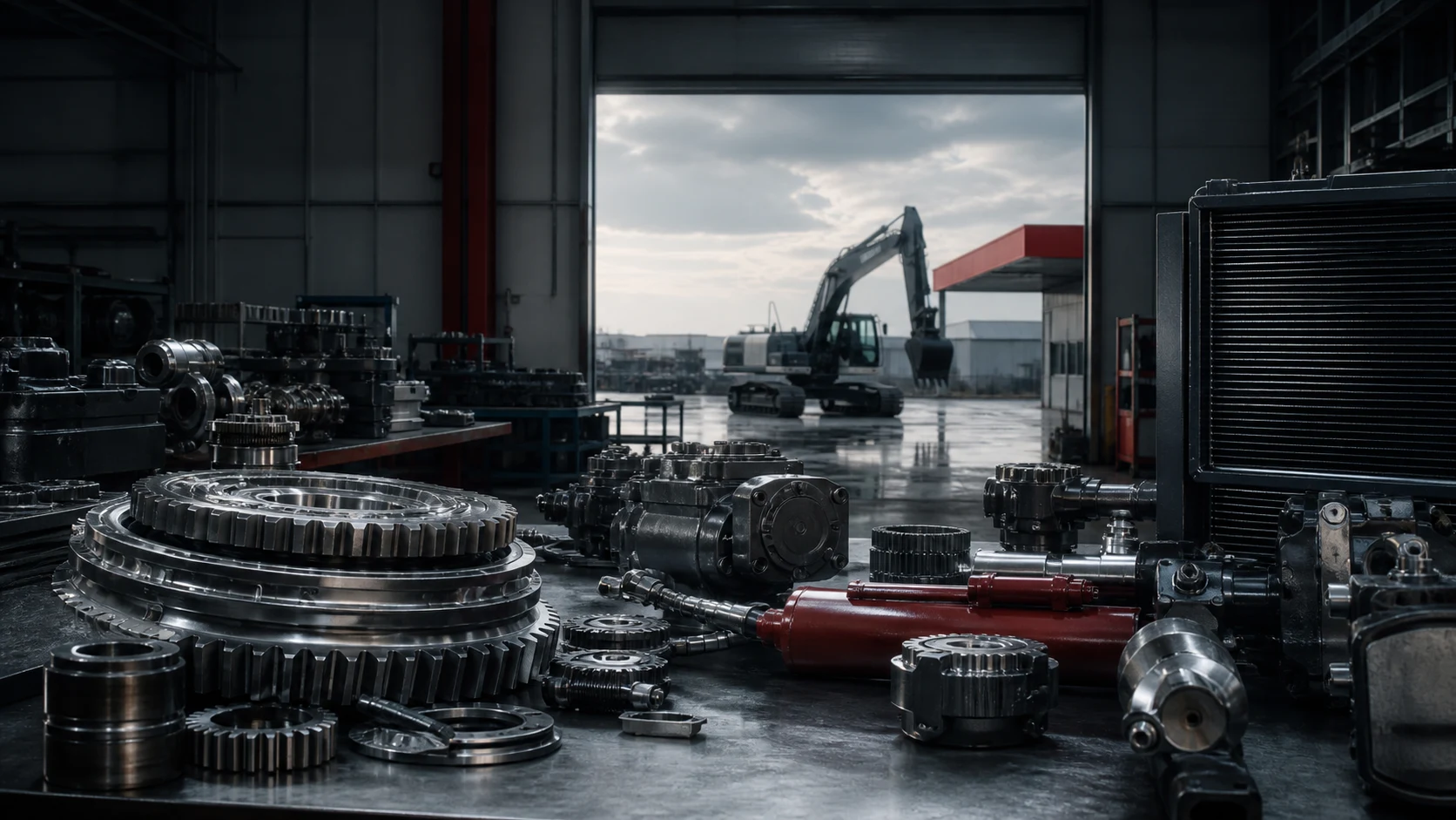 Equipment components in a modern industrial supply facility